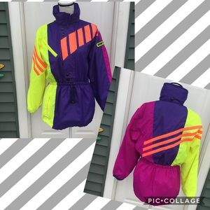 Obermeyer Neon 90s Retro Colorblock Ski Jacket